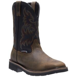 WOLVERINE MEN'S Brown RANCHER WATERPROOF WELLINGTON WORK BOOTS - STEEL TOE~NEW